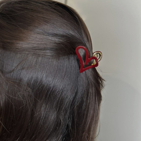 Prendedor Coração Acetado + Metal