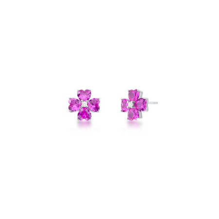 Brinco Flor Prata 925 PP - Prata 925