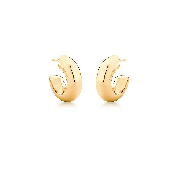Brinco Argola Lisa Gold - Banho Ouro 18k