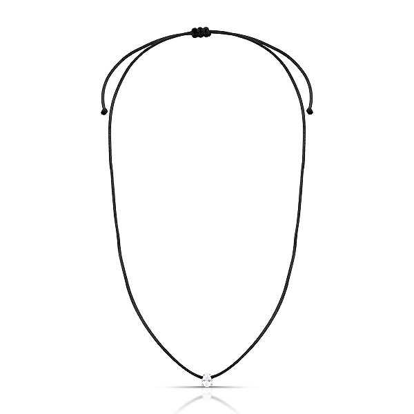 Chocker fio de seda - Pingente Cristal