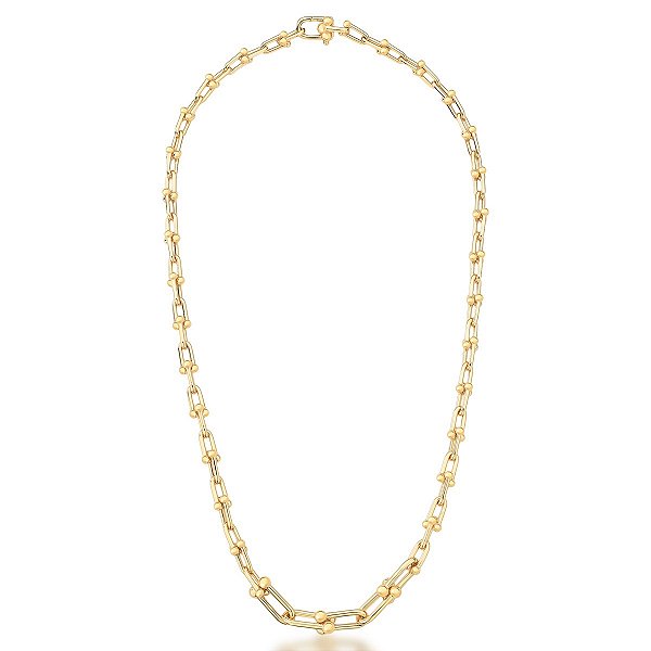 Corrente Elos 50 cm - Banho Ouro 18k