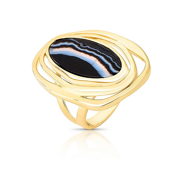 Anel Cleo - Banho Ouro 18k