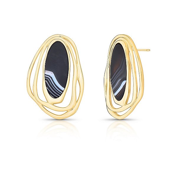 Brinco Cleo - Banho Ouro 18k
