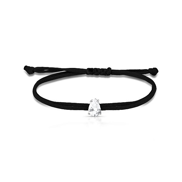 Pulseira Frio de Seda Cristal - Prata 925