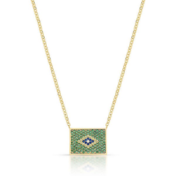 Corrente Brasil - Banho Ouro 18k