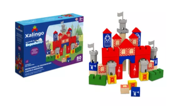 Brincando de Engenheiro Castelo Medieval c/80 pçs