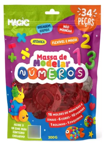 Massa de modelar c/34 pçs