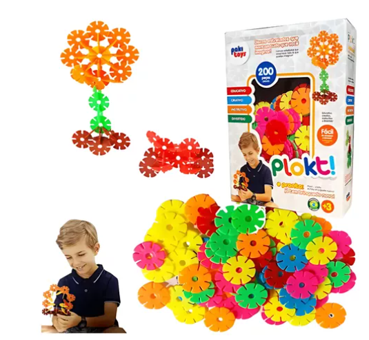Blocos de Montar Plokt c/200 pçs