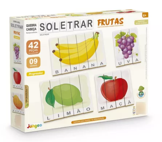 Quebra Cabeça Soletrar Frutas
