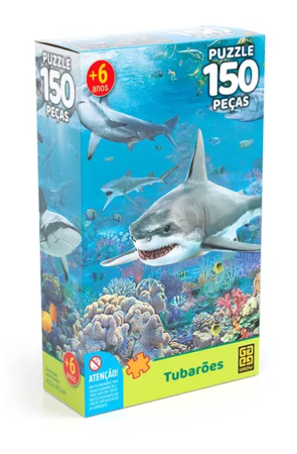 Puzzle Tubarões c/150 pçs