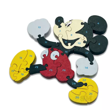 Quebra cabeça alfanumérico Mickey