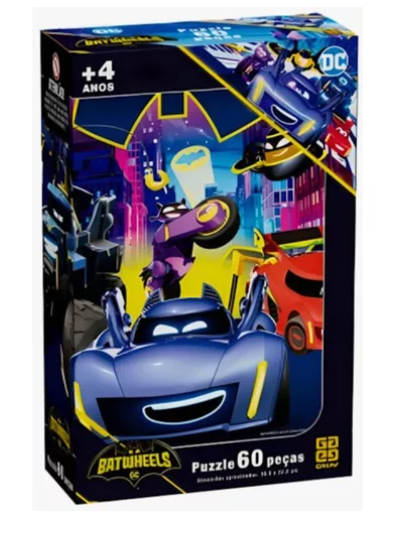 Quebra cabeça Batwheels c/60 pçs