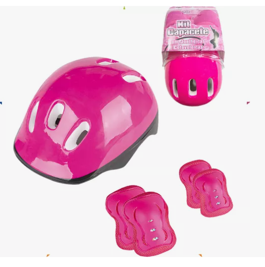 Kit Capacete c/Joelheira e Cotoveleira