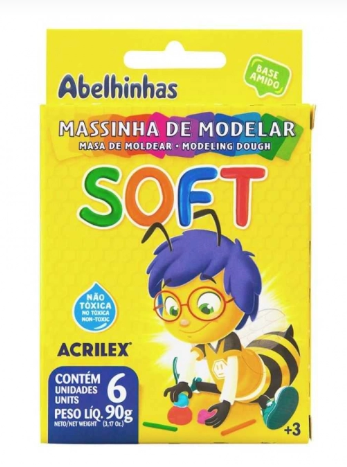 Massinha de Modelar c/6 Cores Soft Bastão
