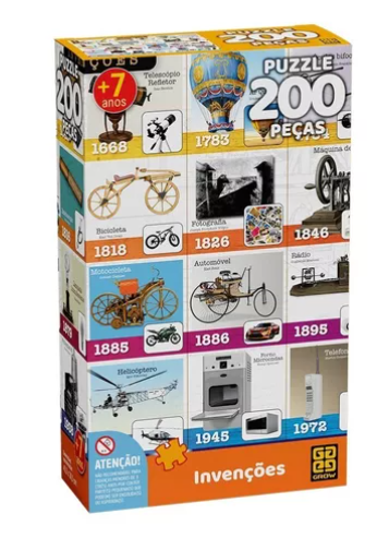 Puzzle Invenções c/200 pçs