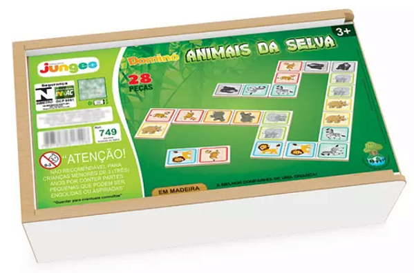 Dominó Animais Da Selva c/28 pçs