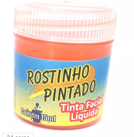 Tinta Facial/Corporal Líquida Laranja 15 ml