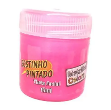 Tinta Facial/Corporal Líquida Rosa Metálico 15 ml