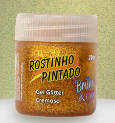 Gel Glitter Dourado Cremoso 20g