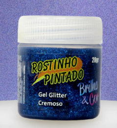 Gel Glitter Azul Cremoso 20g