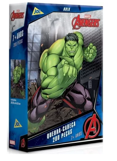 Quebra cabeça Avengers Hulk c/200 pçs