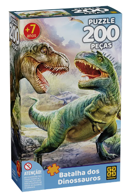 Quebra Cabeça Batalha dos Dinossauros c/200 pçs
