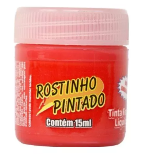 Tinta Facial/Corporal Líquida Vermelha 15ml