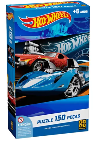 Quebra cabeça Hot Wheels c/150 pçs
