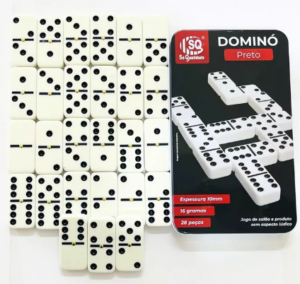 Dominó c/28 pçs Em Estojo De Metal