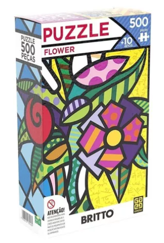 Quebra cabeça Romero Britto Flower c/500 pçs