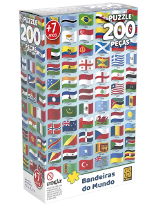 Quebra Cabeça Bandeiras do Mundo C/200 Pçs