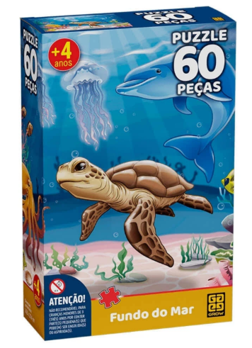Quebra Cabeça Fundo Do Mar C/60 Pçs