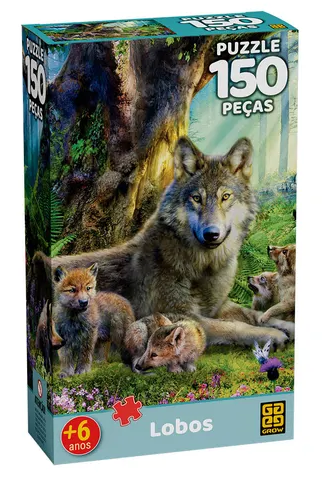 Quebra Cabeça Lobos C/150 Pçs
