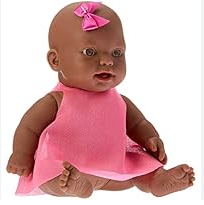 Boneca Bebê S/Cabelo Negra