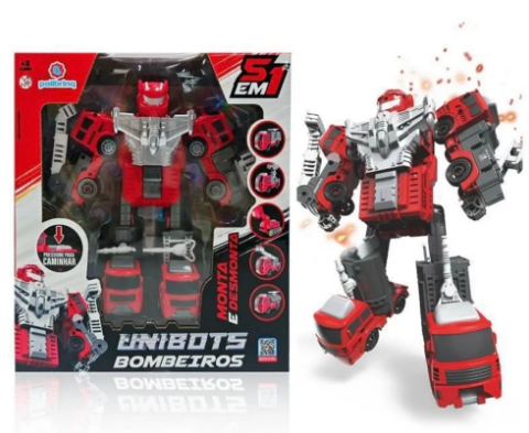 Unibots Bombeiro 5 Em 1 Articulado