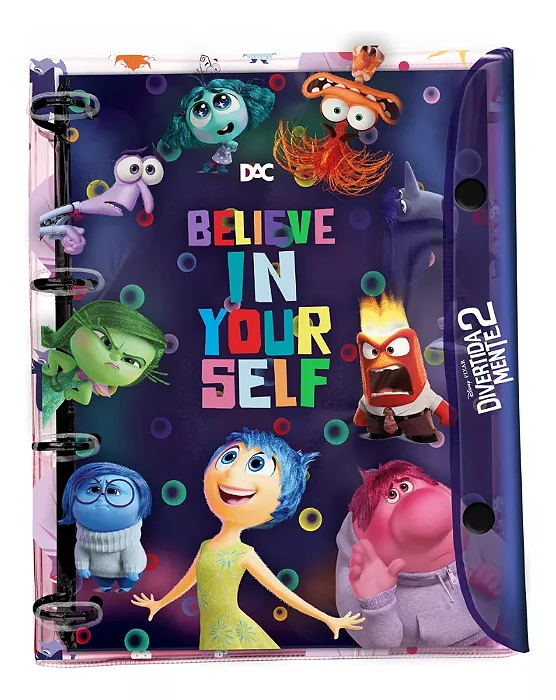 CADERNO ARGOLADO FICHÁRIO CRISTAL DIVERTIDAMENTE DAC