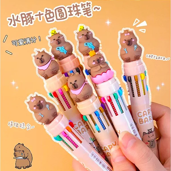 Caneta Capivara 10 Cores 0,5mm