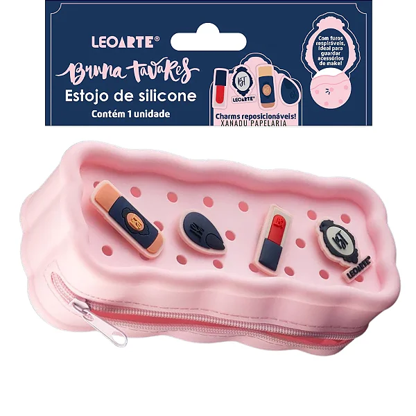 Estojo de Silicone com Pins Bruna Tavares