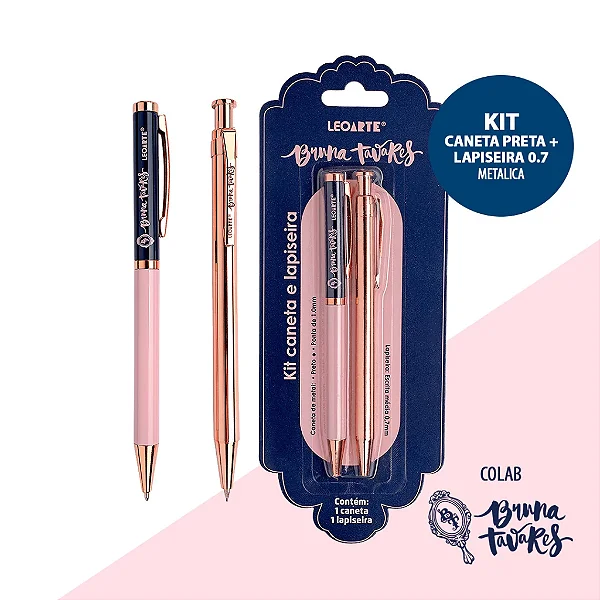 Kit Office Bruna Tavares - Blister C/1 Caneta e 1 Lapiseira Leoarte