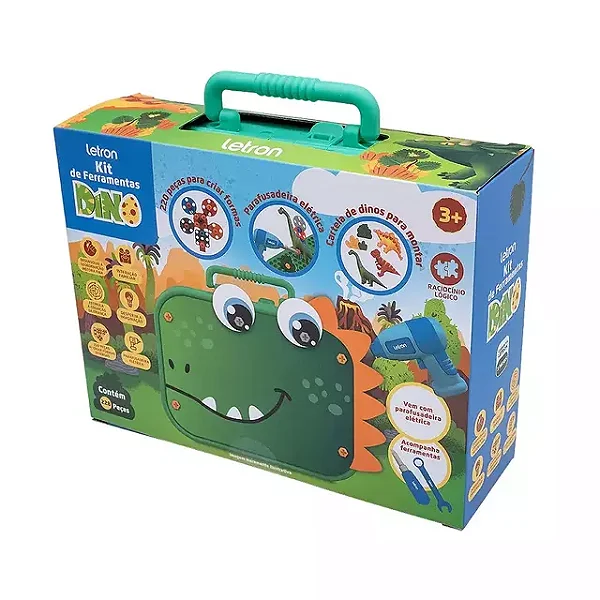 Kit de Ferramentas Dino Caixa c/ 228 Peças Letron