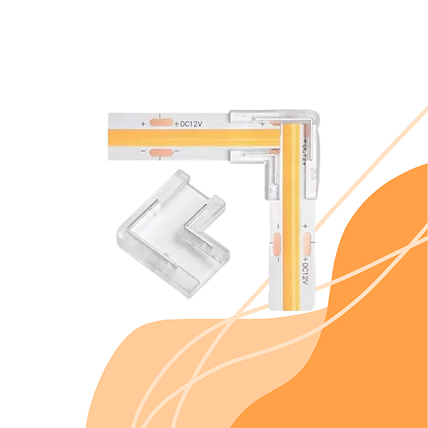 Emenda L para fita de led 8mm