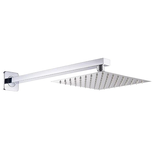 Ducha Externa Quadrada 20x20 Em Inox (Cromada)