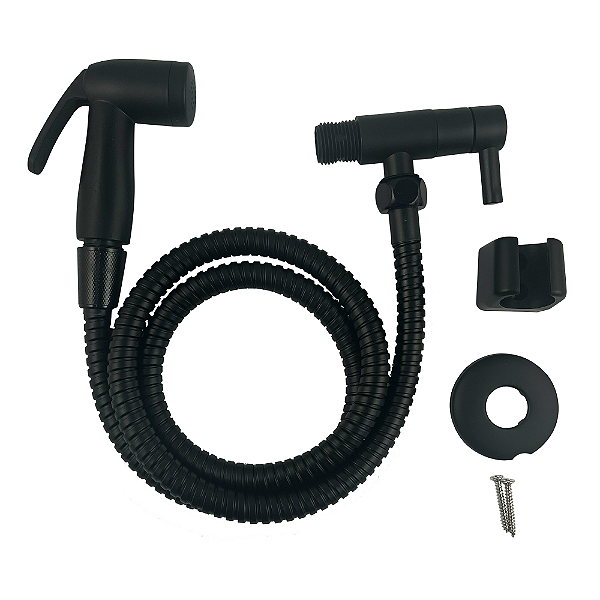 Ducha Higienica Em ABS 1/4 De Volta (Preto Fosco)