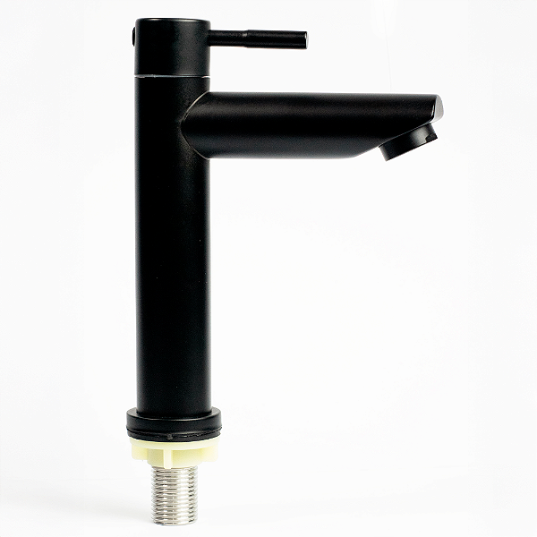 Torneira Banheiro Fria 1/4 De Volta (Preto Fosco)