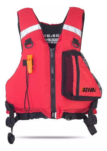 COLETE SALVA VIDA PARA CAIAQUE VERMELHO ATIVA NAUTICA