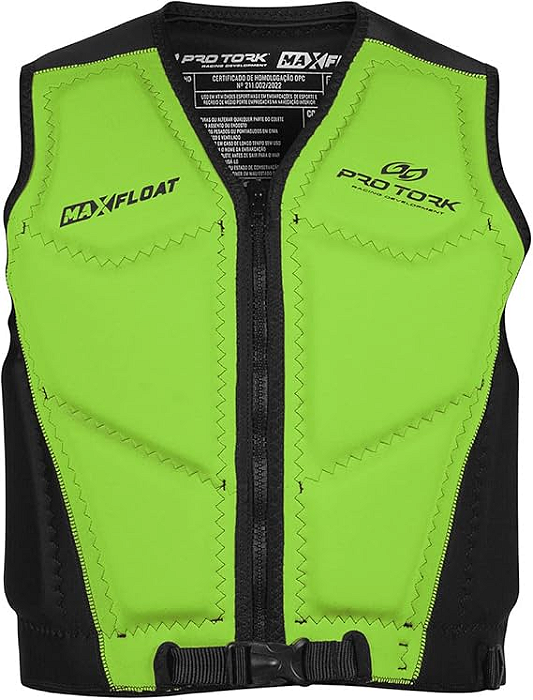 COLETE NÁUTICO PROTORK VERDE MAXFLOAT 55-110KG