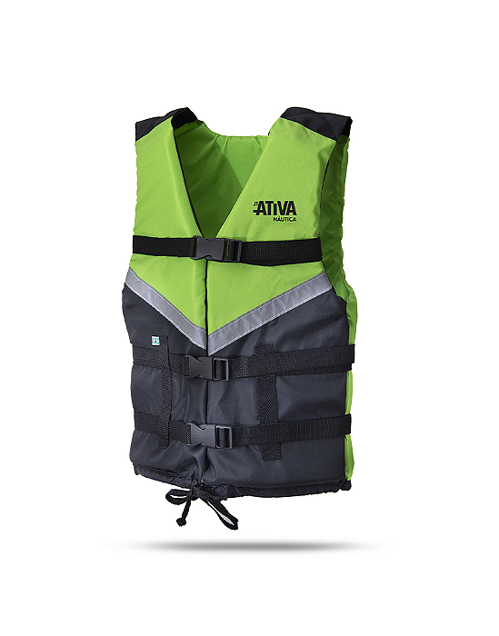COLETE SALVA VIDAS VERDE 70KGS ATIVA NAUTICA
