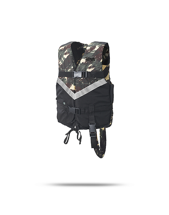 COLETE SALVA VIDA CAMUFLADO 110KGS ATIVA NAUTICA