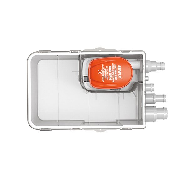 BOMBA COM SISTEMA DE ESGOTO 750GPH 12V 1.5 A 3.0