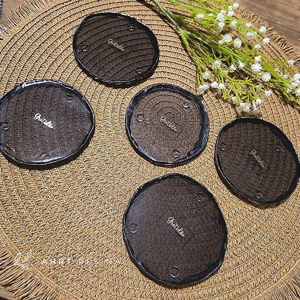 Porta-copos fumê (conjunto de 5 unidades)